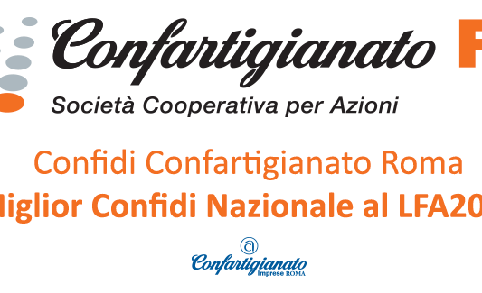 Confidi Confartigianato Roma: Miglior Confidi Nazionale al LFA2015